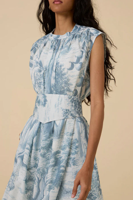 Barika Blue Print Dress