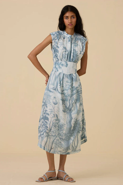 Barika Blue Print Dress