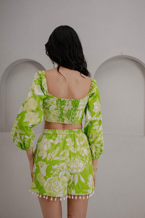 ISLA PRINTED CROP TOP SET