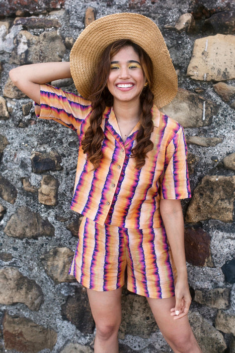 Moana Lapel Cropped Shirt