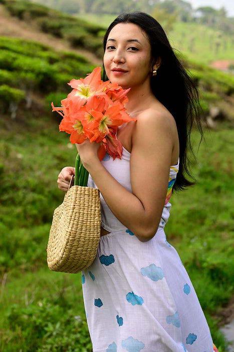 Rainbow off Shoulder Dress