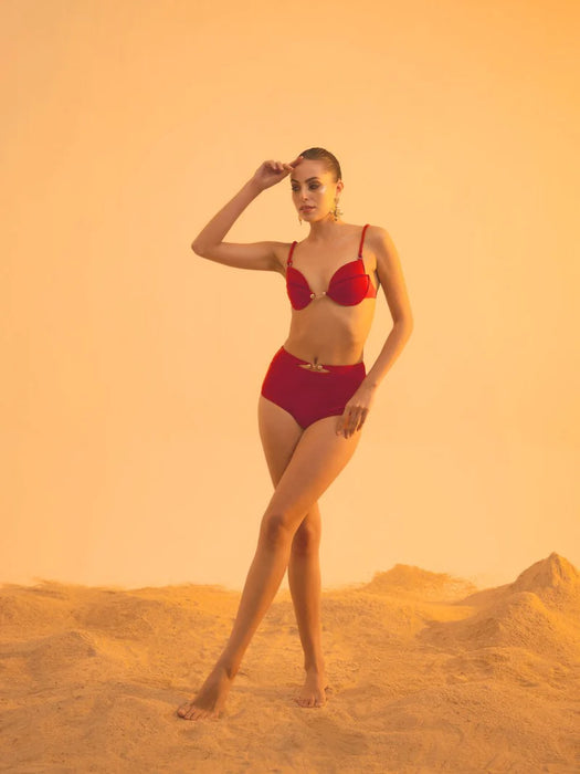 Folium Bikini Set - Brick Red